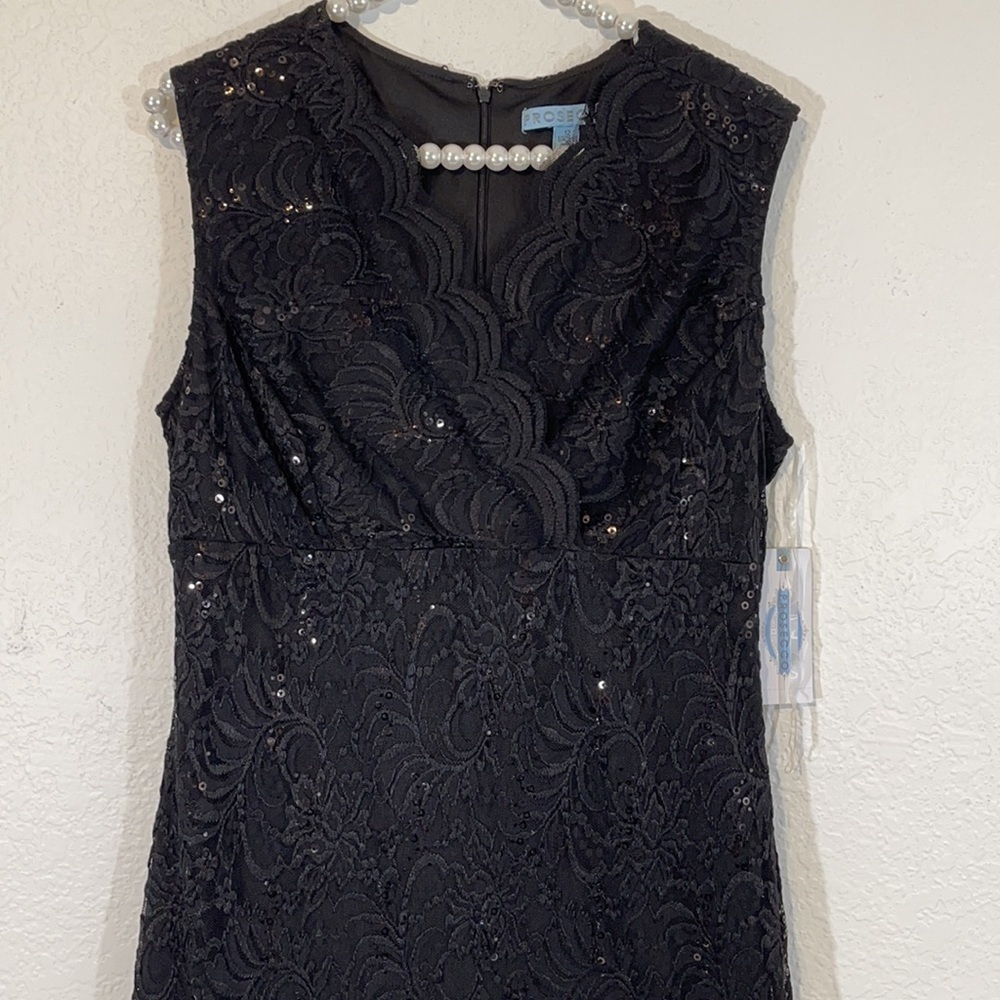 PROSECCO Sequined Black Sleeveless Cocktail Dress Size 12 NWT - Picture 2 of 8